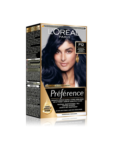 L’Oréal Paris Préférence боя за коса цвят P12 Intense Cool Black 1 бр.