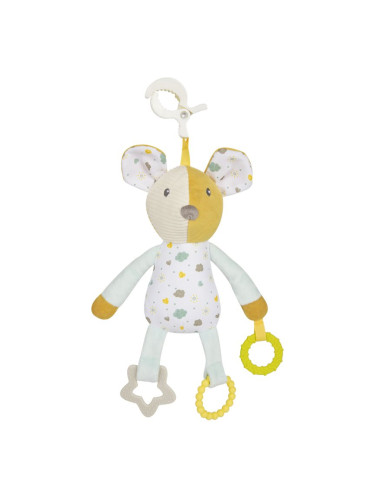 Canpol babies Mouse мека играчка домашен любимец с клипс 0m+ 1 бр.