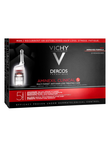 Vichy Dercos Aminexil Clinical 5 целенасочена грижа против косопад за мъже 21 x 6 мл.