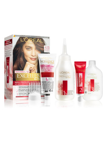 L’Oréal Paris Excellence Creme боя за коса цвят 4.15 1 бр.