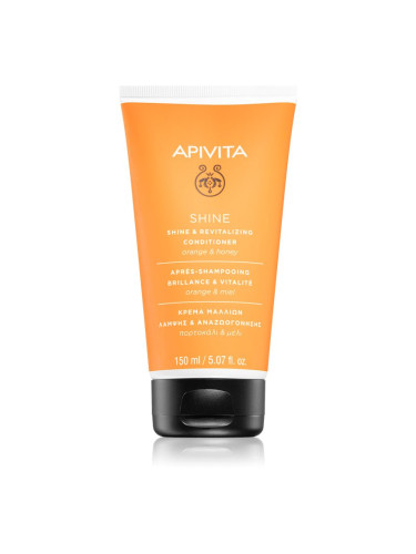 Apivita Shine and Revitalizing Conditioner съживяващ балсам за озаряване на коса без блясък 150 мл.