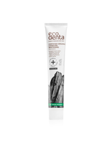 Ecodenta Certified Organic Charcoal whitening избелваща паста за зъби с активен въглен 75 мл.