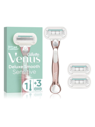 Gillette Venus Deluxe Smooth Sensitive Rosegold самобръсначка + резервни остриета 3 бр.