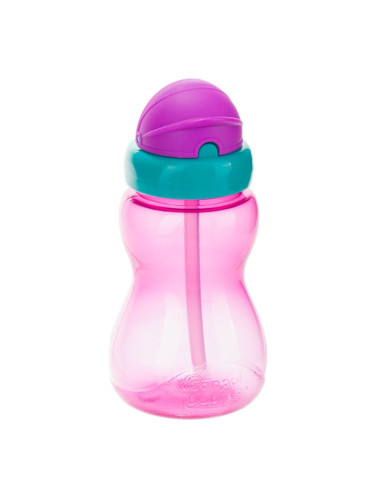 Canpol babies Sport Cup детско шише със сламка 12m+ Pink 270 мл.