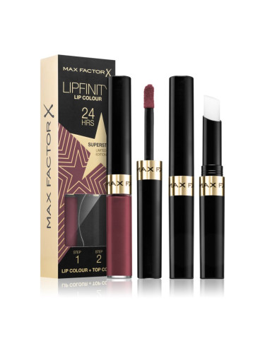 Max Factor Lipfinity Rising Stars дълготрайно течно червило с балсам цвят 86 Superstar 2 бр.