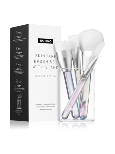 Notino Spa Collection Skincare brush set with stand четки за грижа за кожата