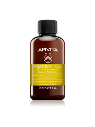 Apivita Frequent Use Gentle Daily Shampoo шампоан за ежедневно миене на коса с лайка 75 мл.