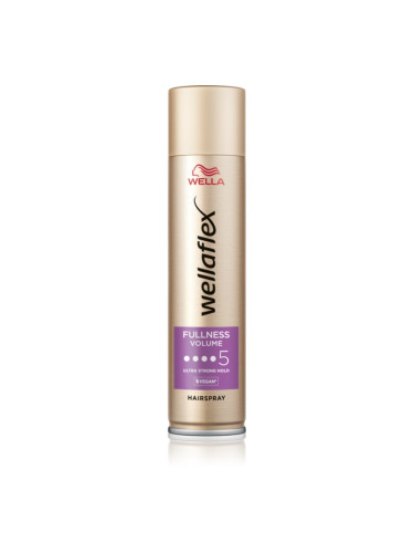 Wella Wellaflex Fullness Volume лак за коса с екстра силна фиксация за еластичност и обем 250 мл.