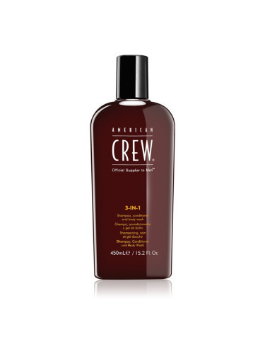 American Crew Hair & Body 3-IN-1 шампоан, балсам и душ гел 3 в 1 за мъже 450 мл.