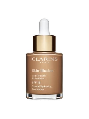 Clarins Skin Illusion Natural Hydrating Foundation озаряващ хидратиращ фон дьо тен SPF 15 цвят 114N Cappuccino 30 мл.