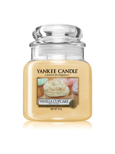 Yankee Candle Vanilla Cupcake ароматна свещ Classic средна 411 гр.