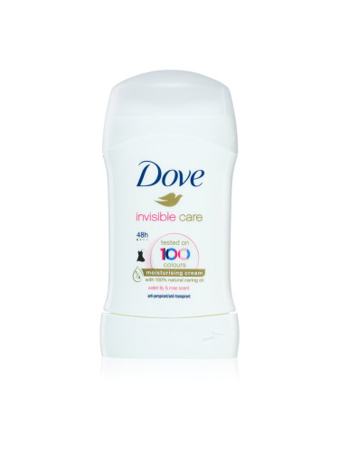 Dove Invisible Care Antiperspirant твърд антиперспирант против бели петна без алкохол Water Lily & Rose 40 мл.