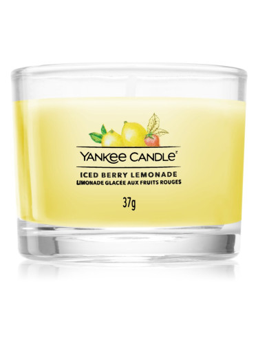 Yankee Candle Iced Berry Lemonade вотивна свещ glass 37 гр.