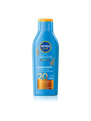 NIVEA SUN Protect & Bronze интензивно слънцезащитно мляко SPF 20 200 мл.