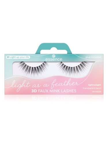 Essence Light as a feather 3D faux mink изкуствени мигли 01 Light Up Your Life 2 бр.