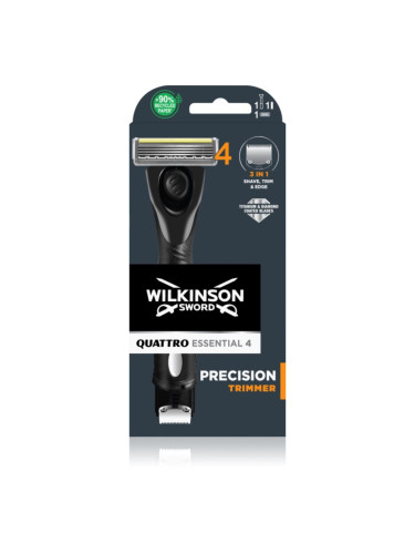 Wilkinson Sword Quattro Precision Trimmer самобръсначка + резервни остриета 2 бр
