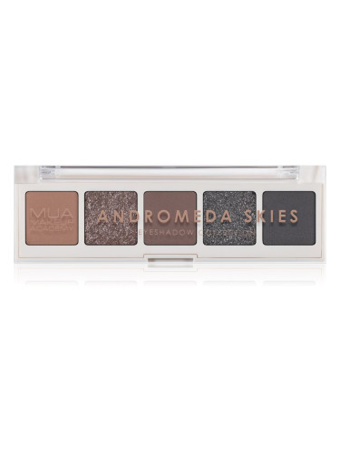 MUA Makeup Academy Professional 5 Shade Palette палитра сенки за очи цвят Andromeda Skies 3,8 гр.