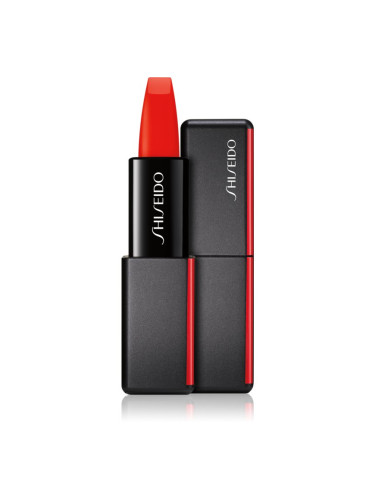 Shiseido ModernMatte Powder Lipstick матово пудрово червило цвят 509 Flame (Geranium) 4 гр.