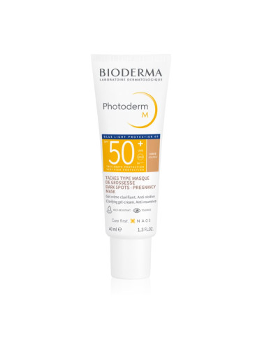 Bioderma Photoderm M защитен тониращ крем против пигментни петна SPF 50+ цвят Golden 40 мл.