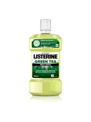 Listerine Green Tea вода за уста за да се засили зъбния емайл 500 мл.