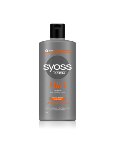 Syoss Men Power & Strength подсилващ шампоан с кофеин 440 мл.