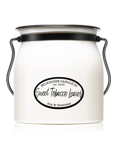 Milkhouse Candle Co. Creamery Sweet Tobacco Leaves ароматна свещ Butter Jar 454 гр.