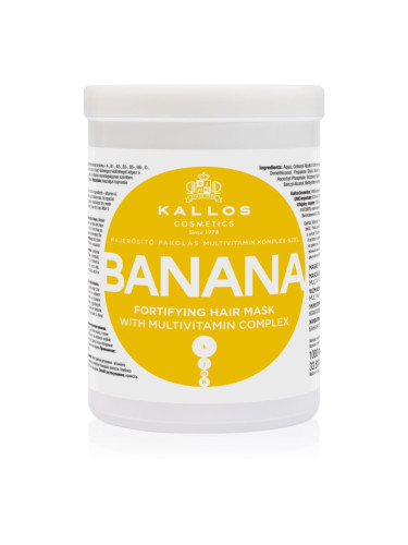 Kallos KJMN Professional Banana подсилваща маска с мултивитаминен комплекс 1000 мл.