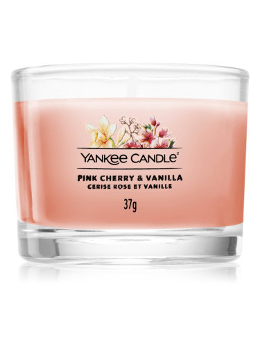 Yankee Candle Pink Cherry & Vanilla вотивна свещ glass 37 гр.