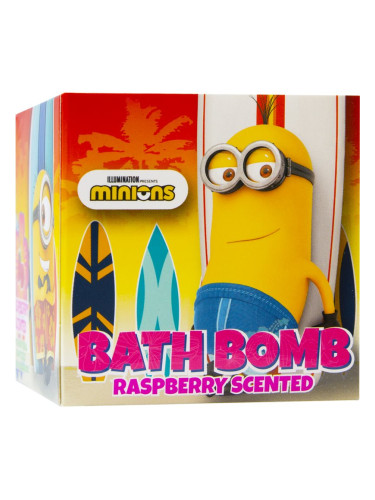 Minions Bath Bomb пенлива топка за вана Raspberry 1 бр.
