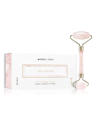 KORIKA Tools Face Roller Green Jade Stone масажно валяче за лице Quartz Roller Pink 1 бр.