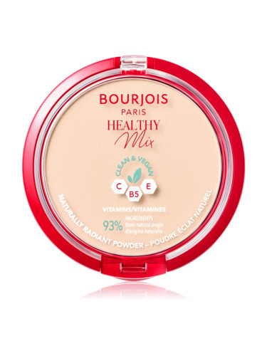 Bourjois Healthy Mix матираща пудра за сияен вид на кожата цвят 01 Ivory 10 гр.