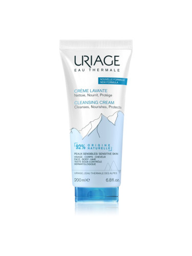 Uriage Hygiène Cleansing Cream подхранващ и почистващ крем за тяло и лице 200 мл.