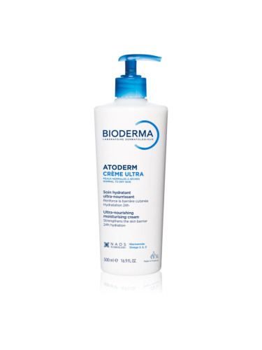 Bioderma Atoderm Créme Ultra подхранващ крем за тяло за нормална към суха чувствителна кожа без парфюм 500 мл.