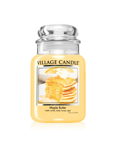 Village Candle Maple Butter ароматна свещ (Glass Lid) 602 гр.