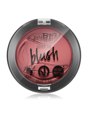 puroBIO Cosmetics Long-lasting Blush руж - пудра цвят 06 Cherry Blossom 5,2 гр.