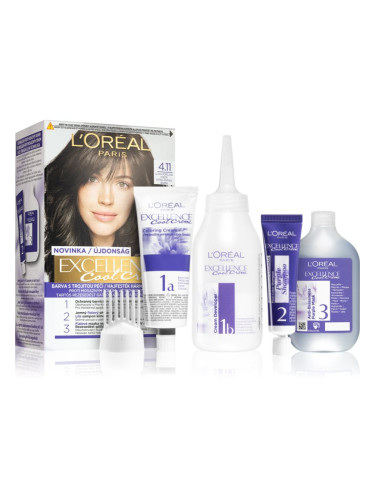 L’Oréal Paris Excellence Cool Creme боя за коса цвят 4.11 Ultra Ash Brown 1 бр.