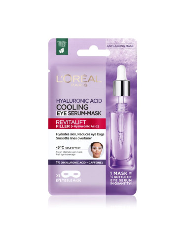 L’Oréal Paris Revitalift Filler платнена маска с озаряващ и хидратиращ ефект за очи 11 гр.