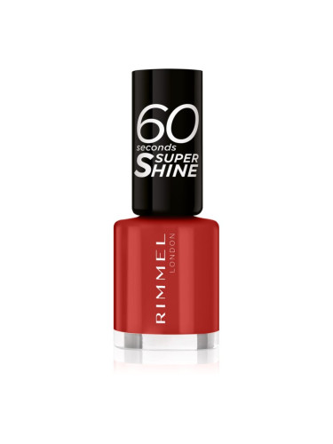 Rimmel 60 Seconds Super Shine лак за нокти цвят 310 Double Decker Red 8 мл.
