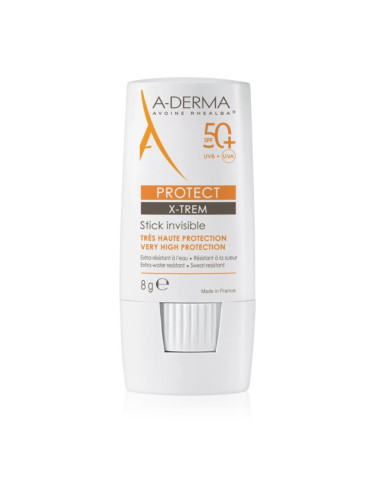 A-Derma Protect X-Trem Invisible Stick защитен стик за чувствителни места SPF 50+ 8 гр.