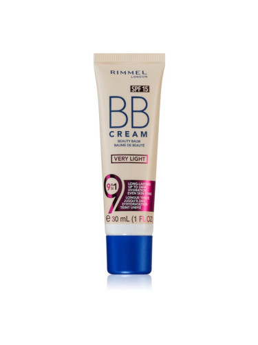 Rimmel BB Cream 9 in 1 ББ крем SPF 15 цвят Very Light 30 мл.