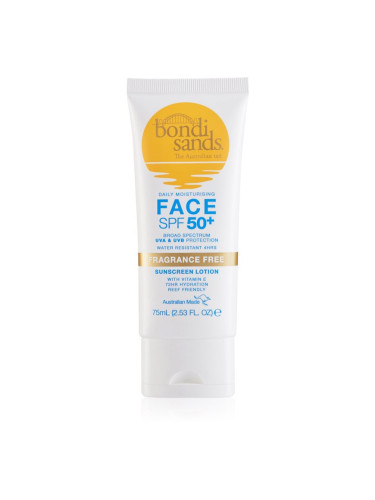 Bondi Sands SPF 50+ Face Fragrance Free слънцезащитен крем за лице без парфюм SPF 50+ 75 мл.