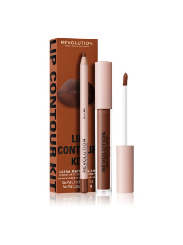 Makeup Revolution Lip Contour Kit комплект за устни цвят D.