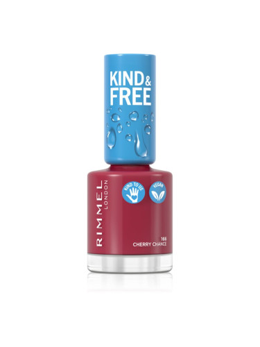 Rimmel Kind & Free лак за нокти цвят 166 Cherry Chance 8 мл.