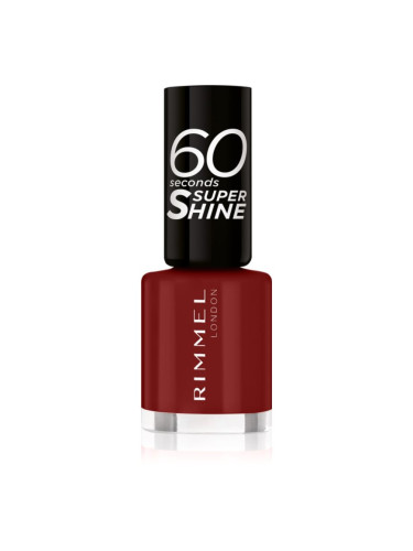 Rimmel 60 Seconds Super Shine лак за нокти цвят 320 Rapid Ruby 8 мл.