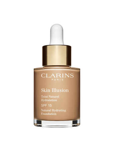 Clarins Skin Illusion Natural Hydrating Foundation озаряващ хидратиращ фон дьо тен SPF 15 цвят 111N Auburn 30 мл.