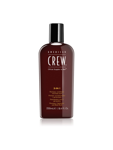 American Crew Hair & Body 3-IN-1 шампоан, балсам и душ гел 3 в 1 за мъже 250 мл.