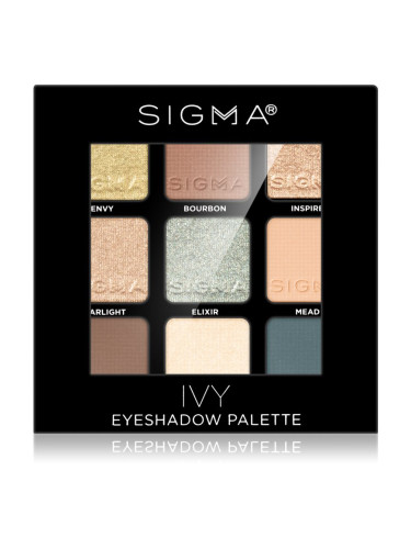 Sigma Beauty Eyeshadow Palette Ivy палитра от сенки за очи 9 гр.