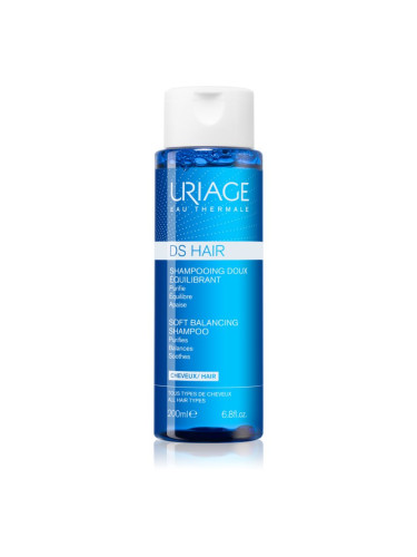 Uriage DS HAIR Soft Balancing Shampoo почистващ шампоан за чувствителна кожа на скалпа 200 мл.