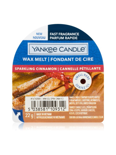 Yankee Candle Sparkling Cinnamon восък за арома-лампа 22 гр.