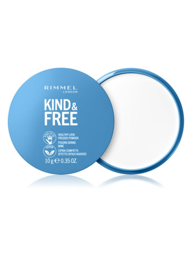 Rimmel Kind & Free Pressed Powder матираща пудра цвят 01 Translucent 10 гр.